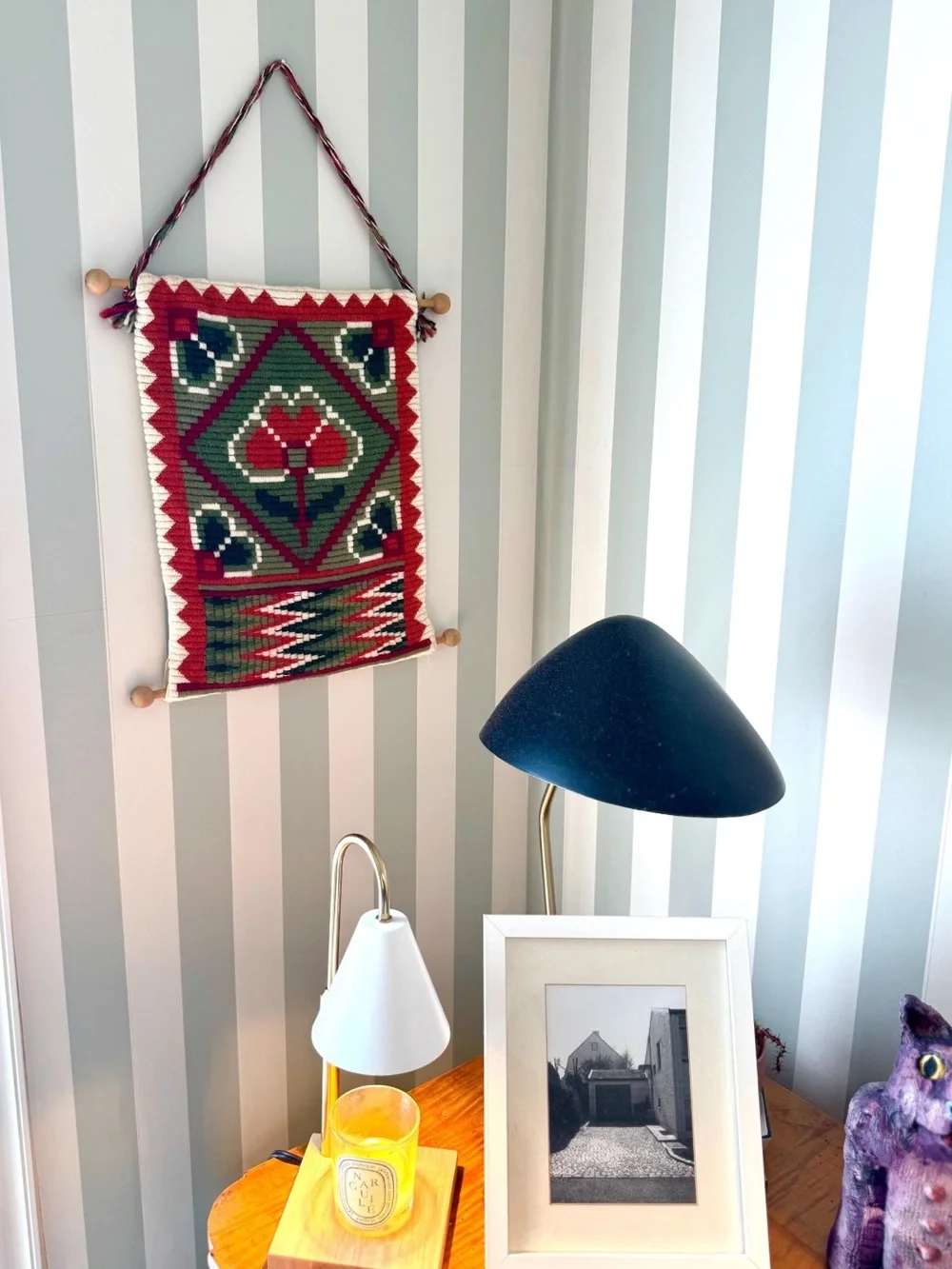 Vintage Wool Norwegian Wall Tapestry